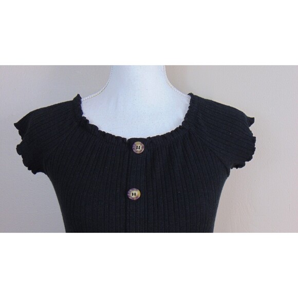 Y2K Black Grunge Dress Womens Size Medium 7 9 Glam Fitted Sheath No Boundaries - Picture 3 of 9